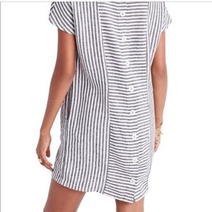 Madewell striped button back dress